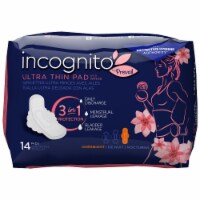 Incognito Feminine Pad Ultra Thin with Wings / Overnight Heavy Absorbency, 56 Ct