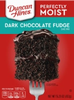 Duncan Hines Perfectly Moist Dark Chocolate Fudge Cake Mix Case Sale Perspective: Main
