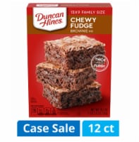Duncan Hines Family Size Chewy Fudge Brownie Mix Case Lot Sale Perspective: Main