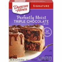 Duncan Hines Signature Perfectly Moist Triple Chocolate Cake Mix Case Sale Perspective: Main