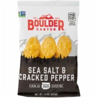 Boulder Canyon Sea Salt and Cracked Pep Kettle Cooked Potato Chips - 1.5 oz. bag, 55 pre case