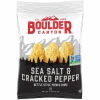 Boulder Canyon, Sea Salt & Cracked Pepper Kettle Cooked Potato Chips, 2.0 oz. (8 count)