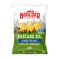 Boulder Canyon Avocado Oil Canyon Cut Potato Chips Sea Salt Case of 12