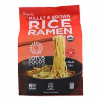Lotus Foods Ramen - Organic - Millet and Brown Rice - 4 Ramen Cakes - 10 oz - case of 6