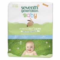 Seventh Generation Free & Clear Baby Wipes Refill Unscented 34219PK Perspective: Main