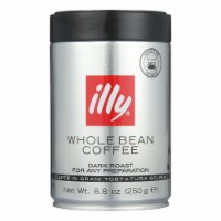 Illy Caffe Coffee Coffee - Whole Bean - Dark Roast - 8.8 oz - case of 6