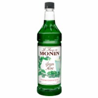 Monin Green Mint Syrup, l Liter -- 4 per case.