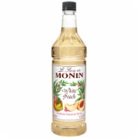 Monin White Peach Syrup, 1 Liter -- 4 per case.