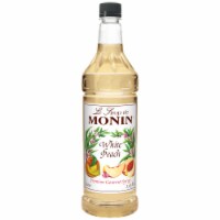 Monin White Peach Syrup, 1 Liter -- 4 per case.