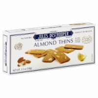 Jules Destrooper Cookie Almond Thins, 3.5 OZ (Pack of 12)