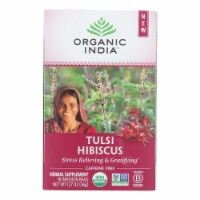 Organic India Tulsi Hibiscus Herbal Supplement Infusion