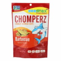 SeaSnax Chomperz Crunchy Seaweed Chips - Barbecue - Case of 8 - 1 oz.