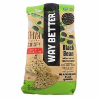 Way Better Snacks Thin And Crispy Black Bean Made with Organic Corn, 11oz (Pack of 9)