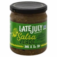 Late July Snacks Salsa Verde Mild, 15.5 oz (Pack of 12)