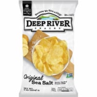 Deep River Snacks Orginal Sea Salt kettle Cooked Potato Chips, 8oz (Pack of 12)