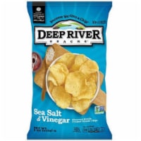 Deep River Snacks Sea Salt & Vinegar kettle Cooked Potato Chips, 8oz (Pack of 12)