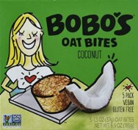Bobo's Oat Bites Coconut Vegan & Gluten Free,6.5oz (Pack of 6)