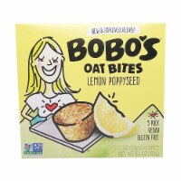 Bobo's Oat Bites Lemon Poppyseed Vegan & Gluten Free,6.5oz (Pack of 6)