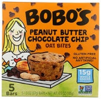 Bobo's Oat Bites Peanut Butter Chocolate Chip Vegan & Gluten Free,6.5oz (Pack of 6)