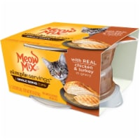 Meow Mix Simple Servings with Real Chicken and Turkey in Gravy Wet Cat Food Perspective: Main
