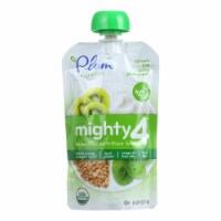 Plum Organics Nutrition Blend - Mighty 4 - Spinach Kiwi Barley Greek Yogurt-4 oz-6Case