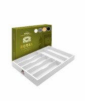 Royal Craft Wood Basic Silverware Drawer Organizer, Gray