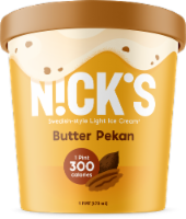 Nick's Swedish-Style Light Ice Cream, Butter Pecan, Pint (8 Count)