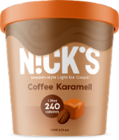 Nick's Swedish-Style Light Ice Cream, Coffee Karamell, Pint (8 Count)