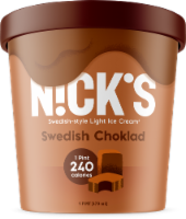 Nick's Swedish-Style Light Ice Cream, Swedish Choklad, Pint (8 Count)