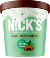 Nick's Swedish-Style Light Ice Cream, Mint Chokladchip, Pint (8 Count)