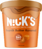 Nick's Swedish-Style Light Ice Cream, PeanÃ¶t Butter Karamell, Pint (8 Count)