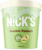Nick's Swedish-Style Light Ice Cream, Swedish Pistasch, Pint (8 Count)