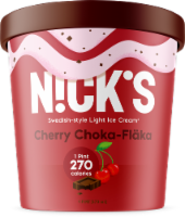 Nick's Swedish-Style Light Ice Cream, Cherry Choka-FlÃ¤ka, Pint (8 Count)