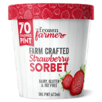 Frozen Farmer, Strawberry Sorbet (Dairy Free & Fat Free) Frozen Dessert, 16 oz. (6 Count)