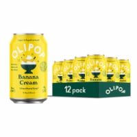 Olipop Soda Pop, Banana Cream, Prebiotics, Botancials, Plant Fiber, 12 Fl Oz, 12 Ct Perspective: Main