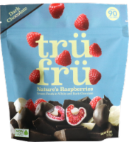 Tru Fru Hyper-Chilled Raspberries in White and Dark Chocolate Snack Case Perspective: Main
