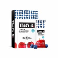 That's It Fruit Bar - Apple and Blueberry - Case of 12 - 1.2 oz