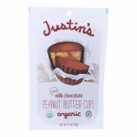 Justin's Nut Butter Peanut Butter Cups - Organic - Milk Chocolate - Mini - Case of 6 - 4.7 oz