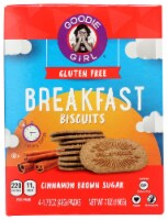 Goodie Girl Gluten Free Breakfast Biscuits Cinnamon Brown Sugar 7oz Pk6