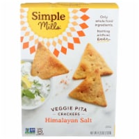 Simple Mills Veggie Pita Crackers Himalayan Salt, 4.25 oz (Pack of 6)