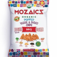 Mozaicz Organic Popped Veggie & Potato Chips BBQ, 3.5 oz (Pack of 12)