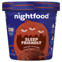 Nightfood, Sleep Expert Approved - Nighttime Ice Cream, Midnight Chocolate, Pint (8 Count)
