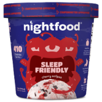 Nightfood, Sleep Expert Approved - Nighttime Ice Cream, Cherry Eclipse, Pint (8 Count)