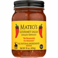 Mateo's Gourmet Salsa  All Natural Ingredients Medium Gluten Free, 16 oz (Pack of 6)