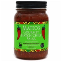 Mateo's Gourmet Hatch Chile Salsa Medium Gluten Free, 16oz (Pack of 6)