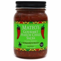 Mateo's Gourmet Hatch Chile Salsa Medium Gluten Free, 16oz (Pack of 6)
