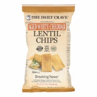 The Daily Crave - Aged White Cheddar Lentil Chip - Case of 8 - 4.25 oz