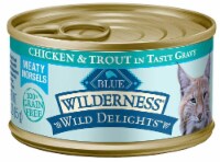 Blue Buffalo Wilderness Wild Delights Chicken and Trout Wet Cat Food Perspective: Main
