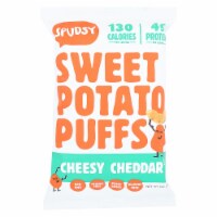 Spudsy Sweet Potato Puffs Vegan Cheesy Cheddar Plant Based, 4oz (Pack of 12)
