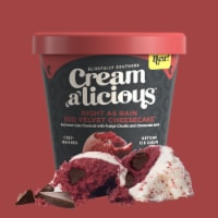 Creamalicious, Right As Rain Red Velvet Cheesecake Artisan Frozen Dessert, Pint (8 Count)